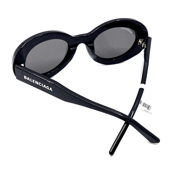 Balenciaga Black Oval Sunglasses - Picture 8 of 10
